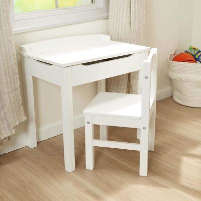 China Modern Wooden  Top Desk Chair White Children's study desks and chairs, toys, bedroom furniture, living room for sale