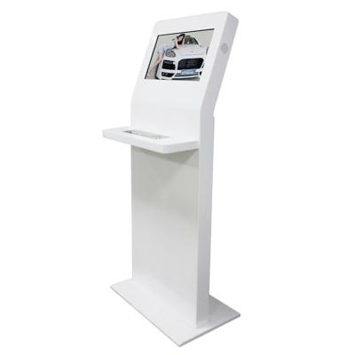 China Smart LCD Supermarket POS Kiosk Payment Self Service Terminal Hotel Check In Touch Kiosk With Keypad for sale