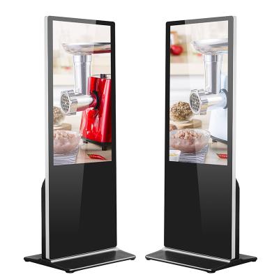 China 43inch LCD Touch Screen Kiosk 49inch Signage Media Player 55inch Indoor Android Digital Floor Standing Advertising Display for sale