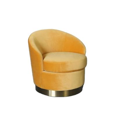 China Nordic Style Adjustable Legs Comfortable Velvet Gold Single Cafe Sofa Chair (Other) for sale