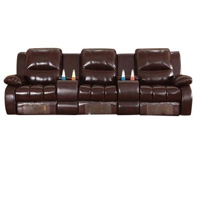 China Wholesale Recliner Electric Reclining Sofa Leather Set Furniture Modern Comfortable Living Room Recliner for sale