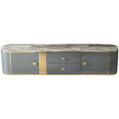 China Modern Luxury Style Modern Marble TV Cabinet Side Table With Drawers Suitable For Living Room for sale