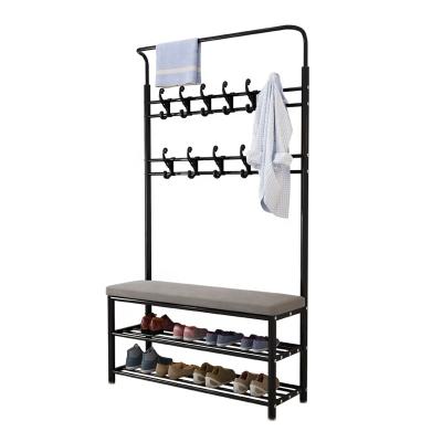 China China Supplier Convertible 3 In 1 Easy Assembly Design Metal Rack Bedroom Coat Hanger Clothes Rack for sale