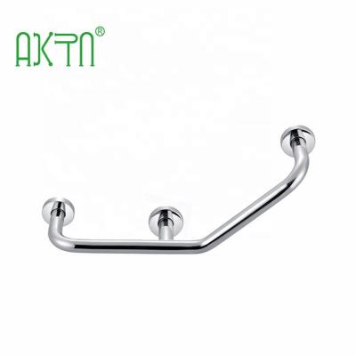 China Eco-Friendly Factory Direct Sales Wall Mounted 135 Degrees Railing Stainless Steel Toilet Safety Railing Bars Elderly Bathroom Armrest Grab Bar for sale