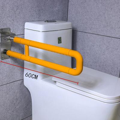 China Hospital Public Toilet Grab Bar Safety Barriers Eco-friendly Nylon Handrails Handle Elderly Disabled Folding Grab Bar for sale