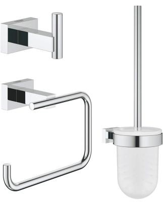 China With Hook Bath Fittings 304 Stainless Steel Toilet Brush Bracket Wall Mounted Towel Racks With Hooks Towel Rack Bathroom Accessories Set for sale