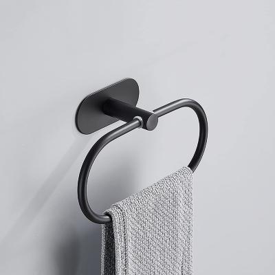 China With Hook Matte Black Aluminum Single Layer Multi-Layer Accessories Towel Rack Wall Mounted Rack for sale