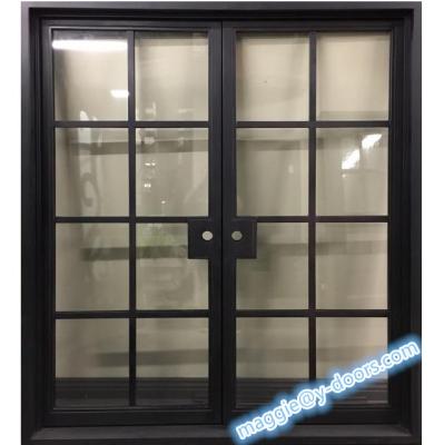 China French Door Modern Steel Entry Door Modern Steel Exterior Door for sale