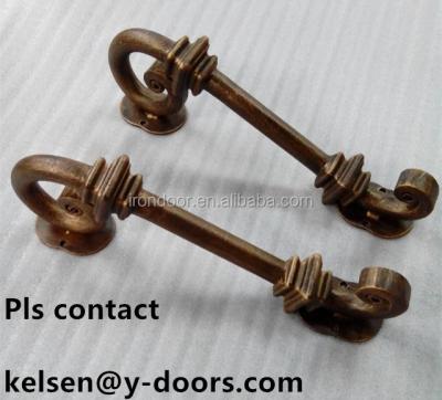 China Solid door steel and all hand forged wrought iron handles for sale