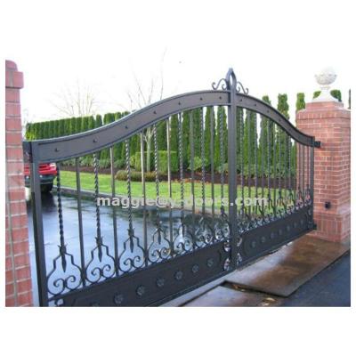 China Basic Wrought Iron Swing Track For Steel Exterior Garden Gate Modern Design for sale