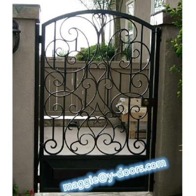 China Mordern Traditional Wrought Iron Foundation Track For Exterior Steel Garden Gate Design for sale