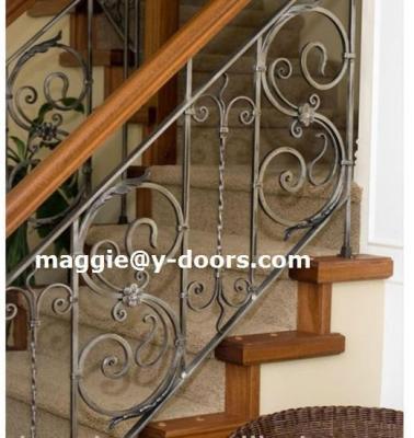 China Indoor Indoor Metal Stair Railing Designs Balcony Iron Railing for sale