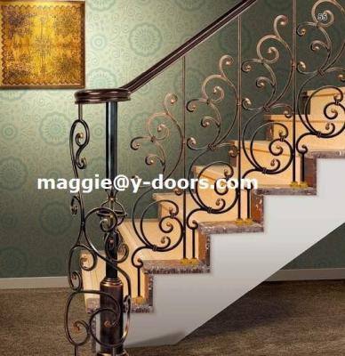 China Modern Indoor Stair Railing Design Balcony Metal Railing Design Indoor Steel Size Customized for sale