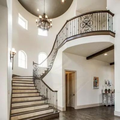 China Automatic American Standard Home Internal Metal Staircase Hand Railing Design For Sale for sale