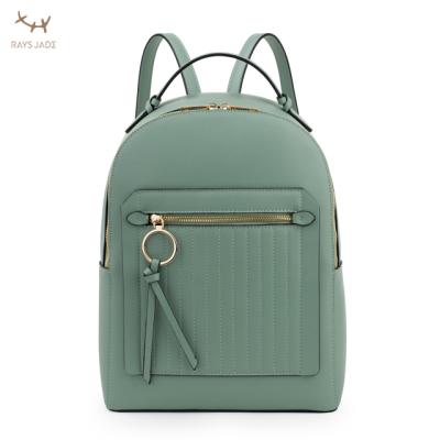 China 2021 Classic Mochila Vintage PU Vegan Leather Backpack Custom Women's Classic Private Label Backpack For Ladies for sale