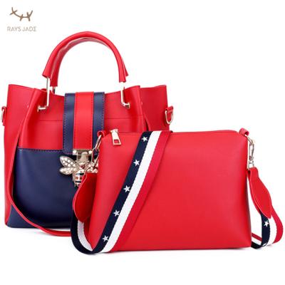 China Fashion 2 Piece Set Bolso Mujer Fashion Ladies Bags Handbag PU Leather Cross - Body & Handbags (RT31) for sale