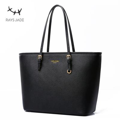 China Fashion Guangzhou Designer Custom Black Genuine Leather Bags Women Handbags for sale