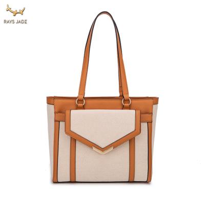 China Fashion Big Travel Bags Women Handbags Weekend Casual Canvas Tote Bag Unisex With Leather Shoulder Strap for sale