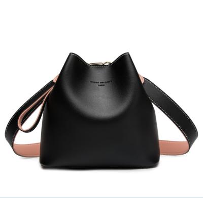 China 2022 Korean fashion splicing contrasting colors women's bucket bag luxury designer women PORTABLE cross-shoulder cross - body bags handbag purse for sale