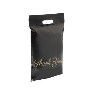 China 10x13 Inch Waterproof Self Adhesive Waterproof Black Poly Mailers Packaging Bags With Handle for sale