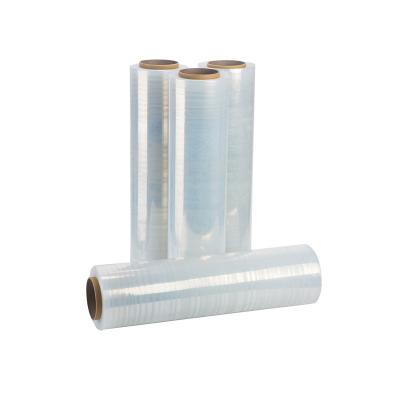 China Moisture Proof Clear Stretch Pallet LLDPE Clear Film Pallet Stretch PE Wrap Roll US Stock for sale