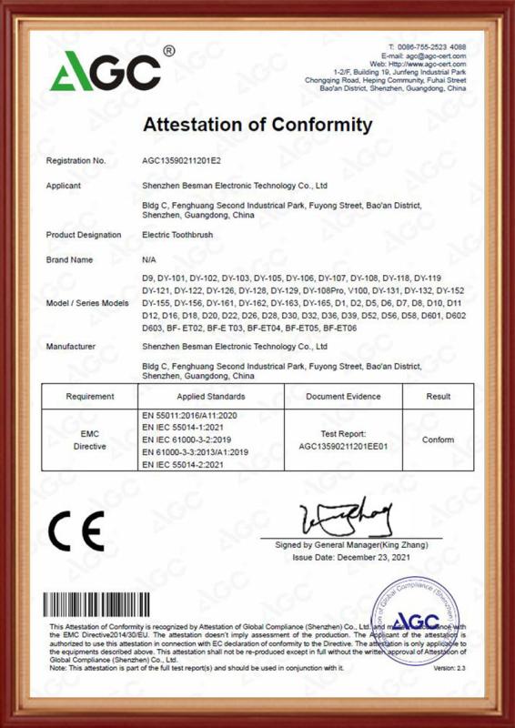 CE - Shenzhen Besman Electronic Techology Co., Ltd.