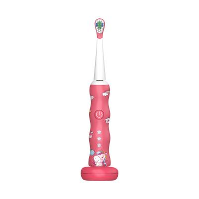 China ABS + TPE silicone coated/ PC IPX7 Waterproof Children's Electric Toothbrush Rechargeable Ultrasonic with Soft Bristles Automatic USB Charging for sale