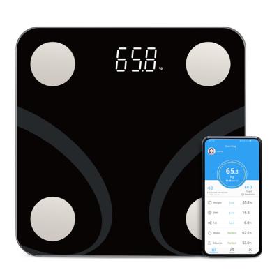 China 2022 Electronic Temperature Display Scale Bathroom Weighing Smart Digital Body Fat Scale for sale