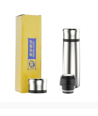 China Custom Wholesales Bullet Shape PORTABLE High Quality Vacuum Insulated Travel Bottle Thermos Flask With Cup Lid for sale