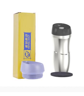 China PORTABLE Double Wall Water Bottle Stainless Steel Coffee Mug Leakproof Tumbler Travel Mug for sale