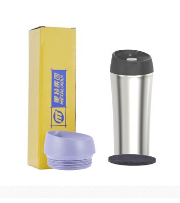 China Hot Selling Wholesale PORTABLE Stainless Steel Double 12oz Office Coffee Mug Car Portable Thermos for sale