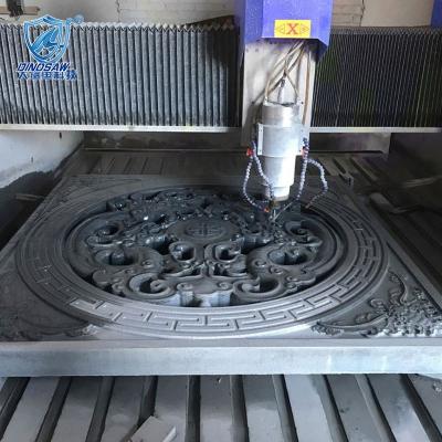 China High Efficiency Water Jet Stone Engraving Machine Small CNC Granite Sink Hole Cutting Cut For Stones Marble Countertop Multi Router Impact Head en venta