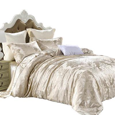 China Anti-Static Luxury Bed Set For Good Quality Silk Bedding Set Family Linen Bedding Set for sale