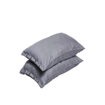 China 100% Tencel Lyocell anti-static certificated pillowcase, tencel pillow cover with wooden buttons for sale