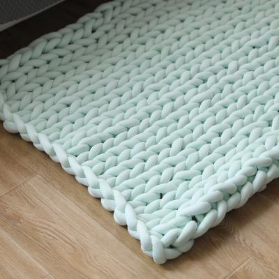 China Sustainable Wholesale Custom Decorative Blanket Modern Fluffy Soft Woven Custom Blankets Weighted Blanket for sale