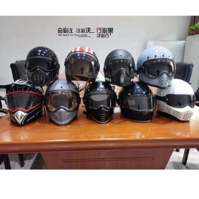 China Retro Motocycle Motorcycle Helmets Flip Up Face Visor Wind Shield Lens Latest Helmet Design For Vintage Motorbike Helmet for sale