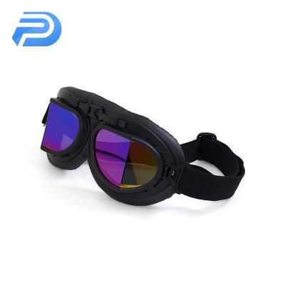 China OEM CE Steampunk Parachuting Motorcycle Fog / Anti Scratch Goggles For Brand Helmet Brand Sport Glasses for sale