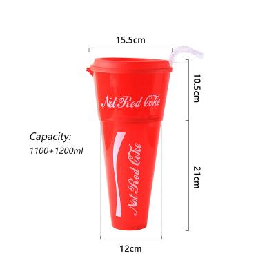 China Custom Logo Novelty Cups With Straw Novelty Party Disposable Creative Hot Coke Snacks Drinking Cups for sale