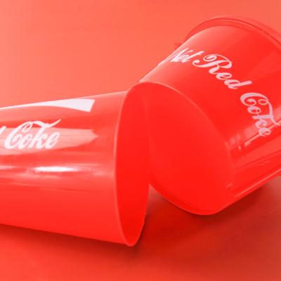 China Double Layer 900ml/1000ml Disposable Customizable Customizable Coke Cups Snack Plastic Bottle for sale