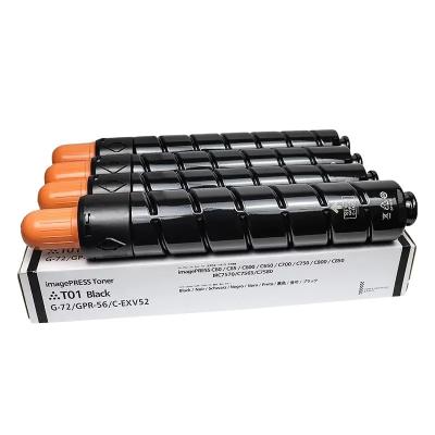 China COMPATIBLE manufacturer factory T01 NPG72 C-EXV52 GPR56 toner compatible for Canon imagepress C60 C65 C600 C650 IRC7570 IRC7565 toner for sale