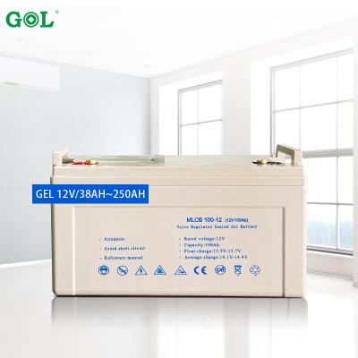 China Home appliances 12v 50ah 65ha 75ha 100ah 200ah gel lead acid battery solar battery gel battery for sale