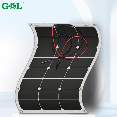 China 156.75mmx156.75mm Sunpower 60w 18v Etfe Solar Panel Flexible PV Rollable Film Solar Panel Solar Panels for sale