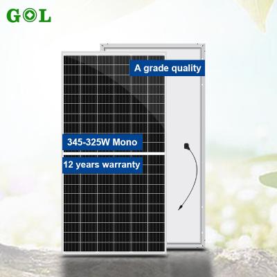 China good quality supplier 325w 345w monocrystalline solar panel 166mmx166mm for sale