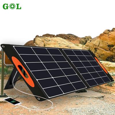 China 100w 18v Outdoor Portable USB Foldable Solar Panel Power Bank Lightweight Foldable Solar Panel 161x161mm for sale