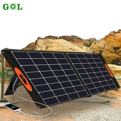 China Sunpower 200w 18v Outdoor Portable Foldable Solar Panel USB Power Bank Lightweight Foldable Solar Panel 161x161mm for sale