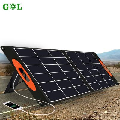 China 100w 18v Outdoor Portable USB Power Bank Foldable Solar Panel Lightweight Waterproof Foldable Solar Panel 161x161mm for sale