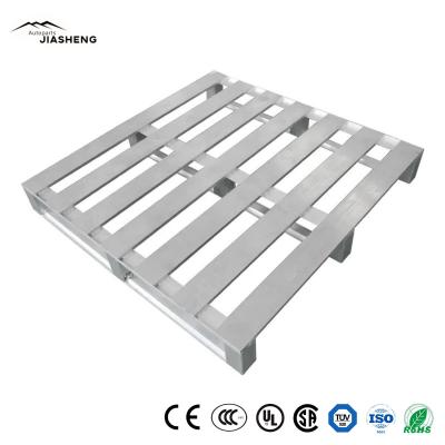 China Gegalvaniseerde stapelende pallets van roestvrij staal dubbelzijdig plat staal pallet metaal pallet hot sale Te koop