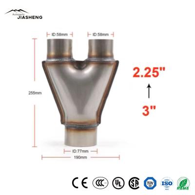 China                  Y-Shaped Three-Way Exhaust Pipe Factory Supply Auto Catalytic Converter Metal Motorcycle Parts Catalytic Converter              for sale