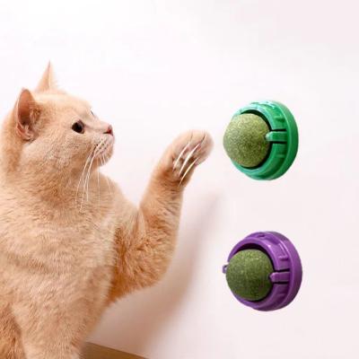 China Viable Hot Selling Design 360 Spinning Catnip Ball Toy Pure Natural Natural Mint Material for sale