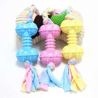 China Hot Stocked Pet Toy Set Cotton Rope Cloth Wholesale Collection Dog Chew Toys TPR Material Anti-bite Molar Pet Toys for sale